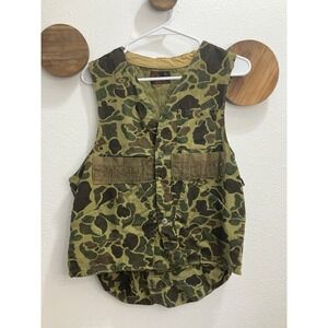 Vintage‎ Black Sheep Hunting Vest Mens Small Camo